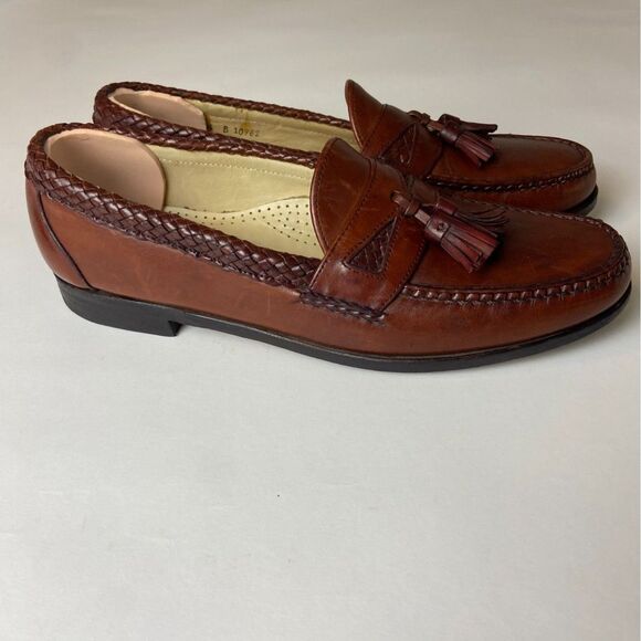 Allen Edmonds Maxfield Leather Tasseled Woven Accents Loafers SZ 10.5 - Picture 4 of 9